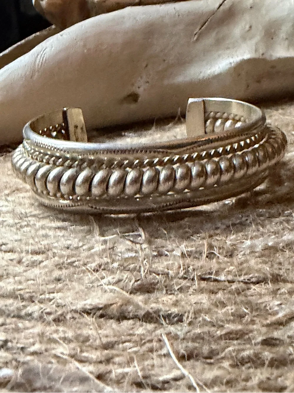 Sterling Silver Tahe Tone Cuff Bracelet - Women's Accessory